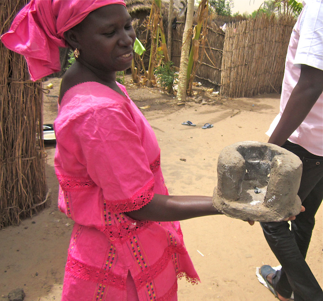 Some households burn incense in miniature improved cookstoves.
