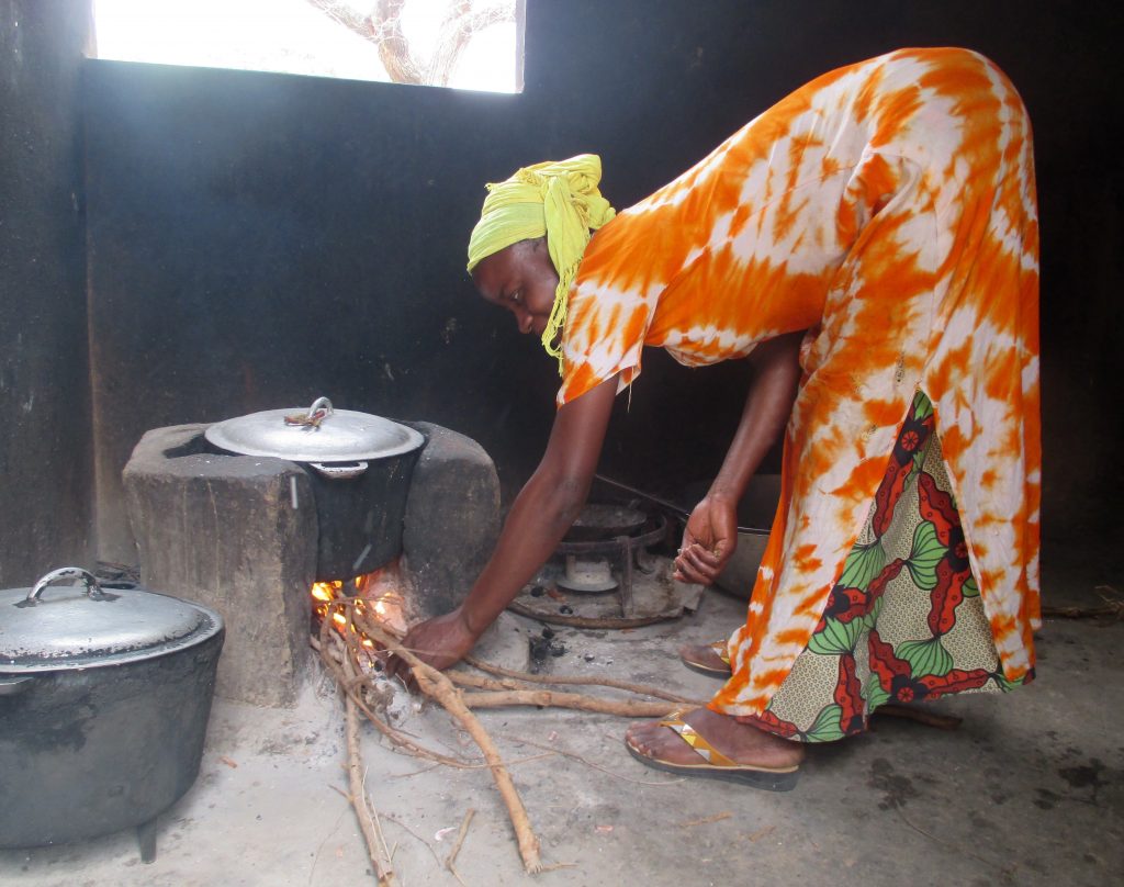 Ndeye with her cookstove in Walo