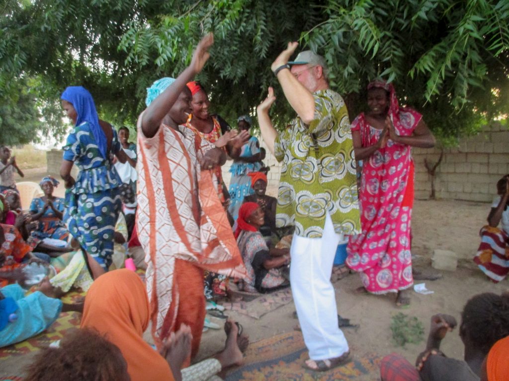 Dancing in the village of Mboss